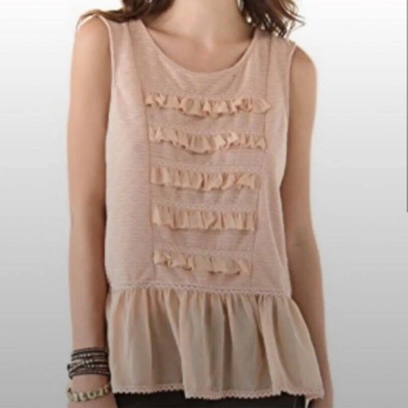 Free People Tops - Free people peplum ruffle tank